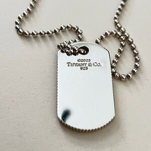 Tiffany & Co. Polished Silver Tag Necklace